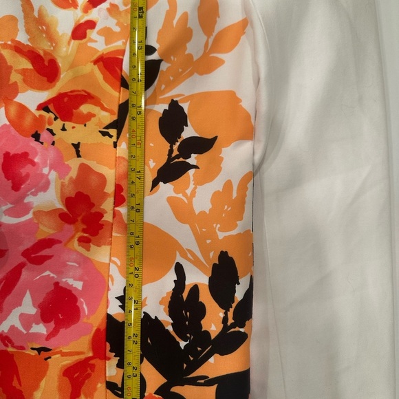 NWT Tahari Arthur Levine White & Floral Blazer Sz 8 Church Career Tailored - Picture 4 of 8